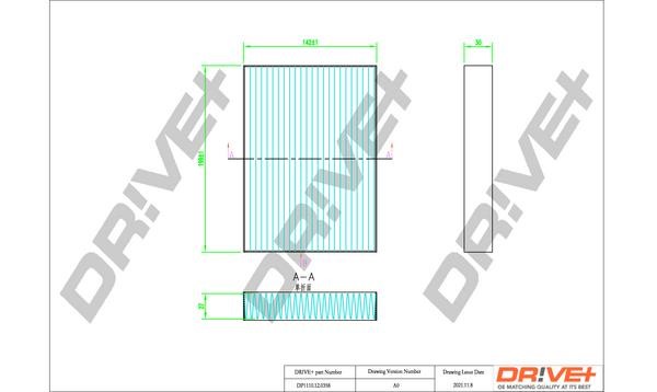Dr!ve+ DP1110.12.0358 Filter, interior air DP1110120358