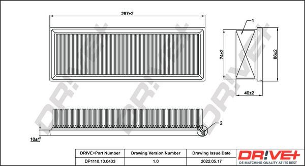 Dr!ve+ DP1110.10.0403 Air filter DP1110100403