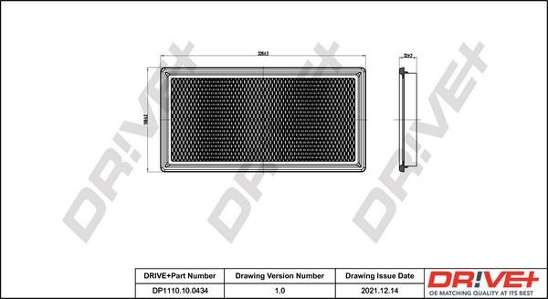 Dr!ve+ DP1110.10.0434 Air filter DP1110100434