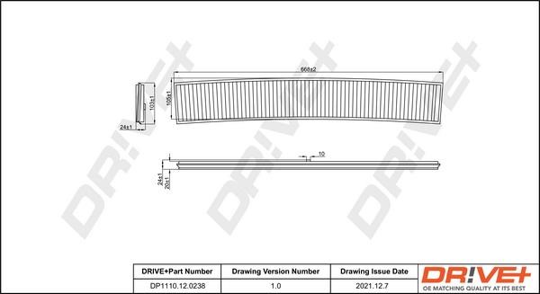DP1110120238 Dr!ve+ Cabin filter