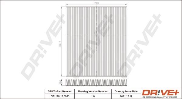 Dr!ve+ DP1110.12.0266 Filter, interior air DP1110120266