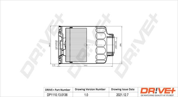 Dr!ve+ DP1110.13.0136 Fuel filter DP1110130136