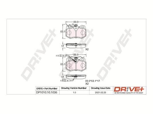 Dr!ve+ DP1010.10.1036 Brake Pad Set, disc brake DP1010101036