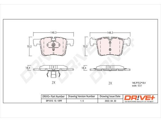 Dr!ve+ DP1010.10.1099 Brake Pad Set, disc brake DP1010101099