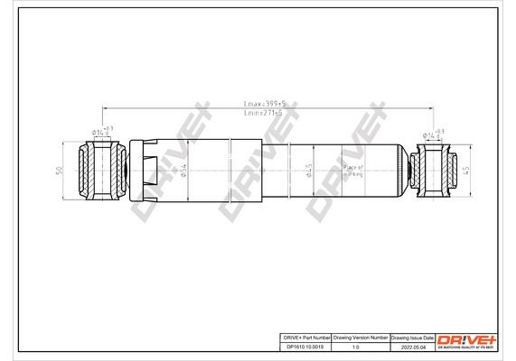 Suspension strut Renault Express: DP1610100019 Dr!ve+ Shock absorber assy