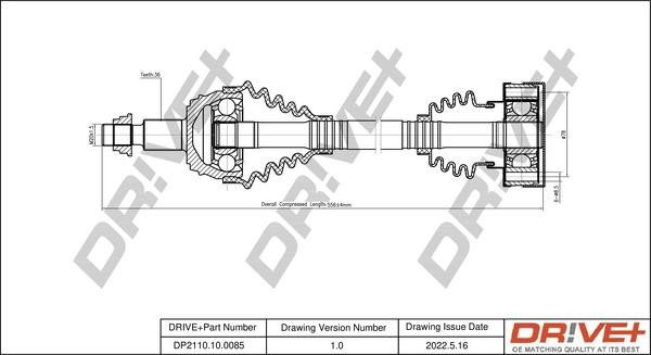 DP2110100085 Dr!ve+ Drive shaft