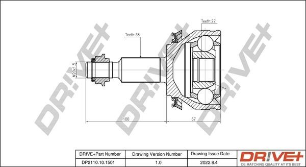 Dr!ve+ DP2110.10.1501 Joint kit, drive shaft DP2110101501