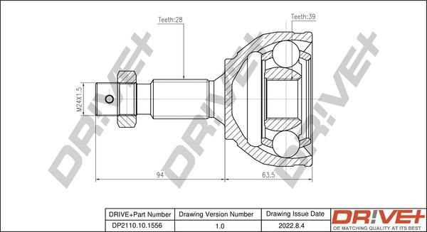 CV Joint DS: DP2110101556 Dr!ve+ CV joint