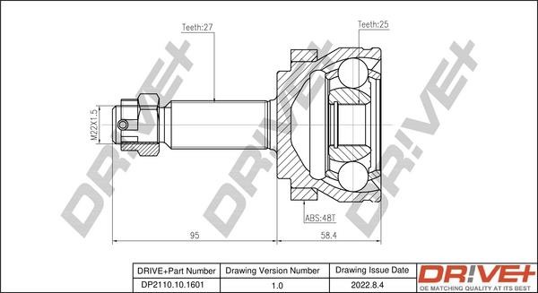 Dr!ve+ DP2110.10.1601 Joint kit, drive shaft DP2110101601