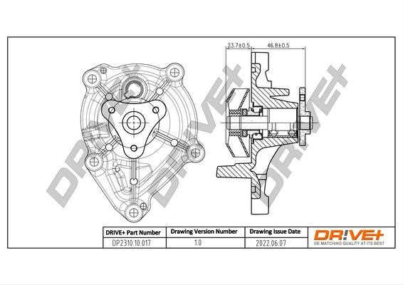 Car water pump DS: DP231010017 Dr!ve+ Water Pump, engine cooling