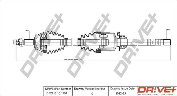 Dr!ve+ DP2110.10.1794 Drive shaft DP2110101794