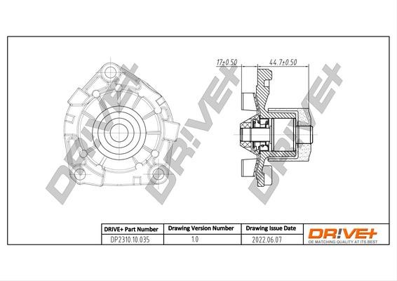 Car water pump Saab: DP231010035 Dr!ve+ Water Pump, engine cooling