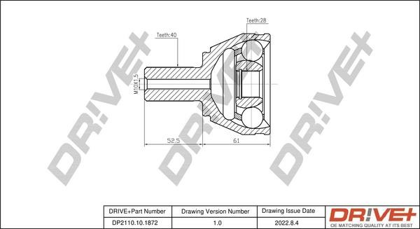 Dr!ve+ DP2110.10.1872 Joint kit, drive shaft DP2110101872