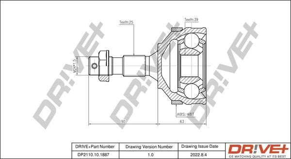 Dr!ve+ DP2110.10.1887 Joint kit, drive shaft DP2110101887