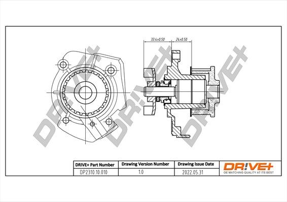 Car water pump Fiat Marea: DP231010010 Dr!ve+ Water pump