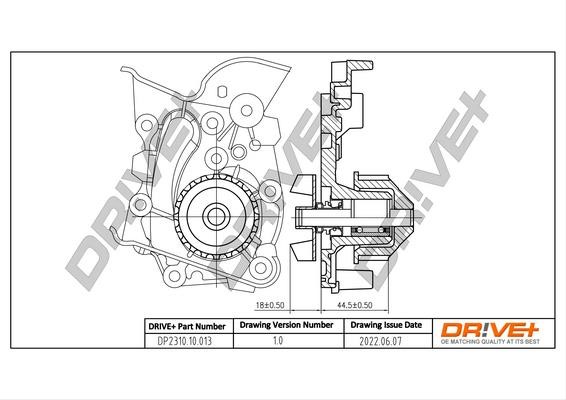 Dr!ve+ DP2310.10.013 Water Pump, engine cooling DP231010013 DP231010013 Dr!ve+ Water Pump, engine cooling
