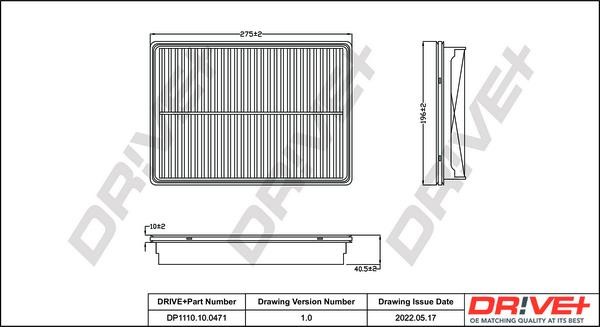 Dr!ve+ DP1110.10.0471 Air filter DP1110100471