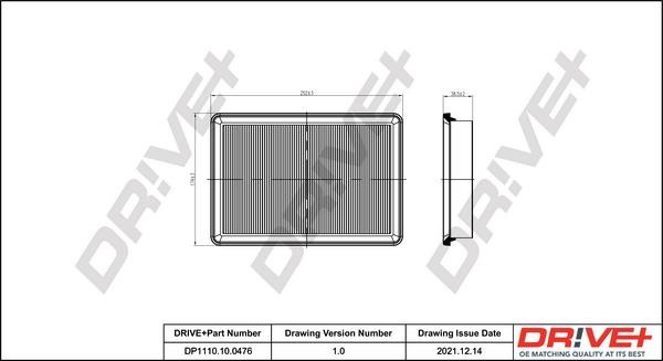 Dr!ve+ DP1110.10.0476 Air filter DP1110100476