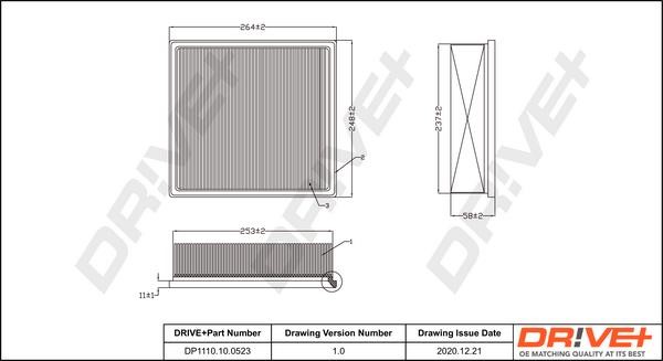 Dr!ve+ DP1110.10.0523 Air filter DP1110100523