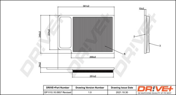 Dr!ve+ DP1110.10.0657 Air filter DP1110100657