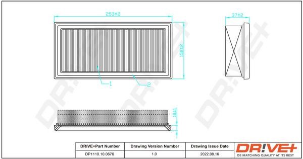 Dr!ve+ DP1110.10.0676 Air filter DP1110100676