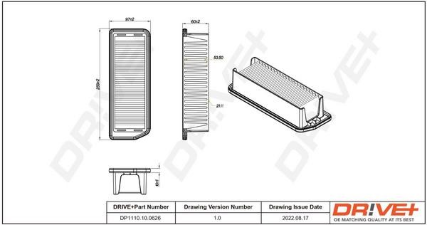 Dr!ve+ DP1110.10.0626 Air filter DP1110100626 DP1110100626 Dr!ve+ Air filter