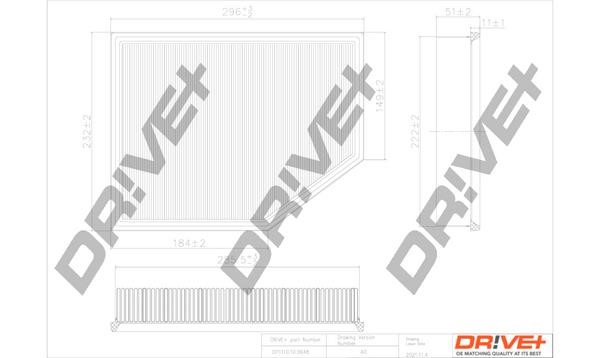 Dr!ve+ DP1110.10.0648 Air filter DP1110100648