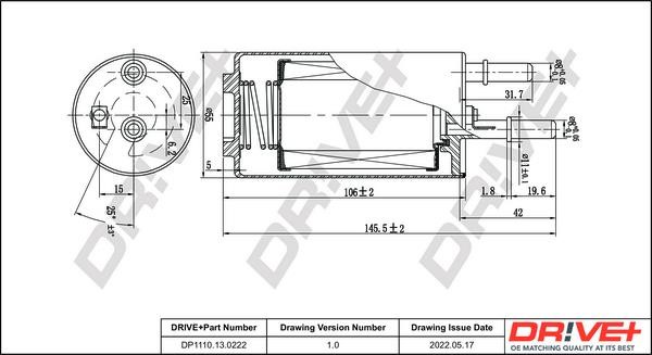 Dr!ve+ DP1110.13.0222 Fuel filter DP1110130222
