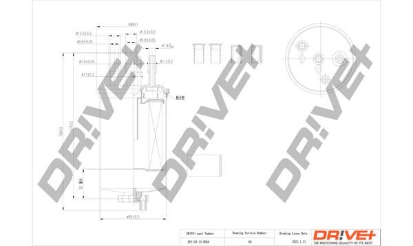 Dr!ve+ DP1110.13.0264 Fuel filter DP1110130264
