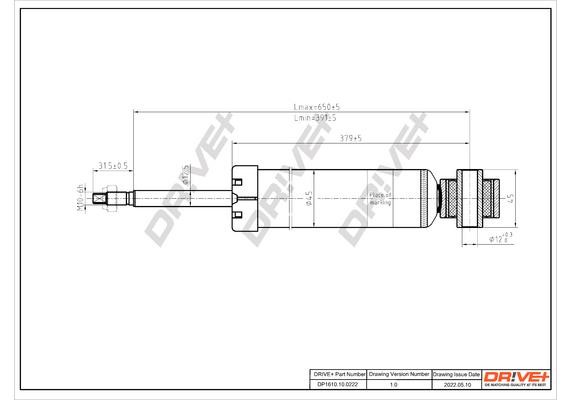 Shock absorbers Cupra: DP1610100222 Dr!ve+ Shock absorber assy
