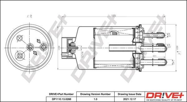 Dr!ve+ DP1110.13.0268 Fuel filter DP1110130268