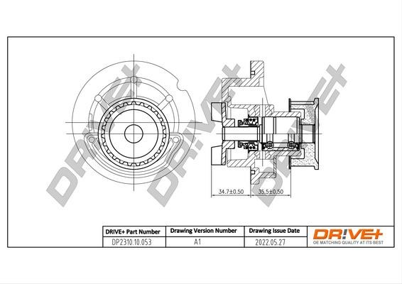 Dr!ve+ DP2310.10.053 Water Pump, engine cooling DP231010053 DP231010053 Dr!ve+ Water Pump, engine cooling