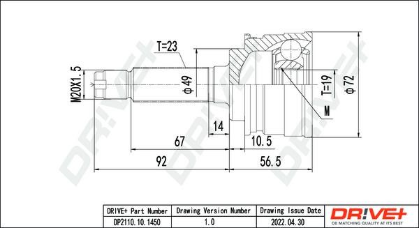 Dr!ve+ DP2110.10.1450 Joint kit, drive shaft DP2110101450