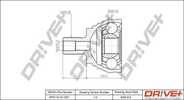 Dr!ve+ DP2110.10.1537 Joint kit, drive shaft DP2110101537