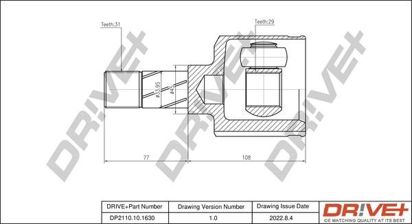 Dr!ve+ DP2110.10.1630 Joint kit, drive shaft DP2110101630