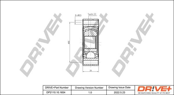 Dr!ve+ DP2110.10.1654 Joint kit, drive shaft DP2110101654