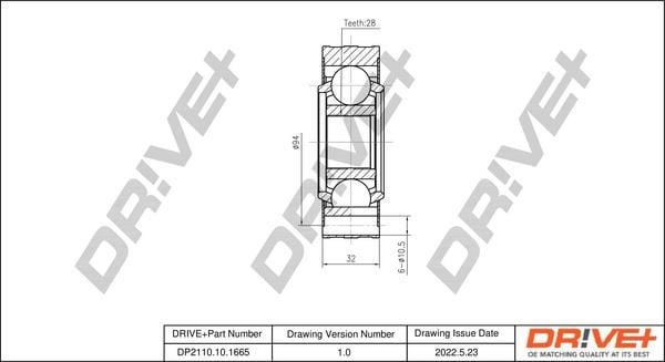 Dr!ve+ DP2110.10.1665 Joint kit, drive shaft DP2110101665