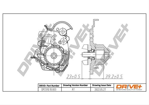 Car water pump Dacia Supernova: DP231010003 Dr!ve+ Water Pump, engine cooling