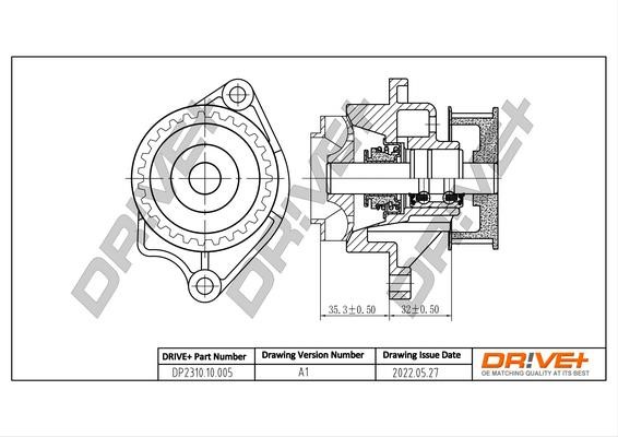 Car water pump Audi A2: DP231010005 Dr!ve+ Water pump