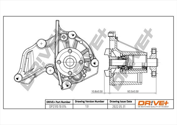 Dr!ve+ DP2310.10.014 Water Pump, engine cooling DP231010014 DP231010014 Dr!ve+ Water Pump, engine cooling