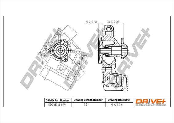 DP231010029 Dr!ve+ Water Pump, engine cooling