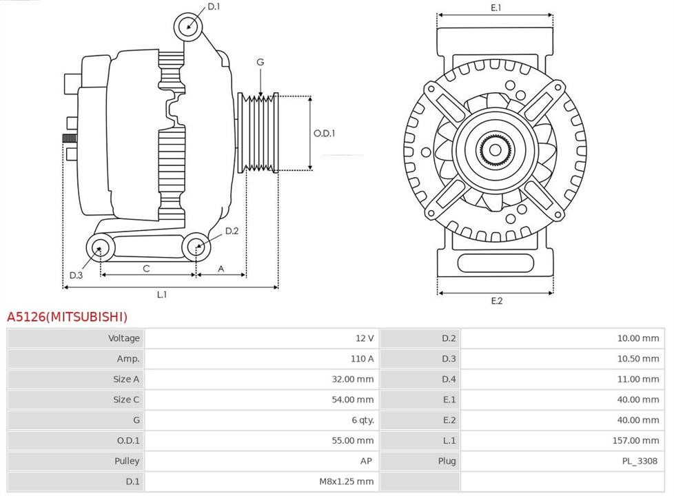 Buy AS-PL A5126(MITSUBISHI) at a low price in United Arab Emirates!