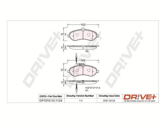 Dr!ve+ DP1010.10.1124 Brake Pad Set, disc brake DP1010101124