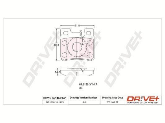 Dr!ve+ DP1010.10.1163 Brake Pad Set, disc brake DP1010101163