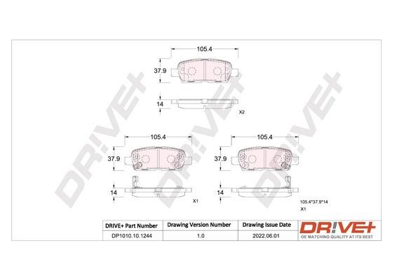 DP1010101244 Dr!ve+ Brake pad set