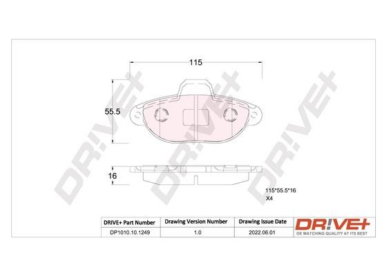 DP1010101249 Dr!ve+ Brake pad set