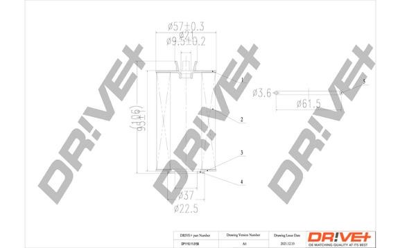 Dr!ve+ DP1110.11.0158 Oil Filter DP1110110158