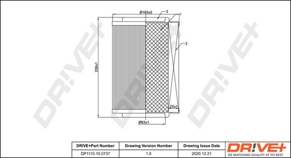 Dr!ve+ DP1110.10.0737 Air filter DP1110100737