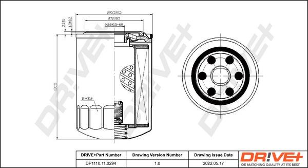 Dr!ve+ DP1110.11.0294 Oil Filter DP1110110294