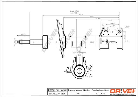 Struts Opel Corsa E: DP1610100138 Dr!ve+ Shock absorber assy
